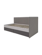 Кровать односпальная «Нильс–3», с ортопедическим основанием, 2060×960×900 мм, цвет дуб эльза/тёмно–серый лофт/рогожка браво 25 - Фото 3