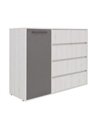 Комод Нильс-5 дуб эльза / темно серый лофт 10940433