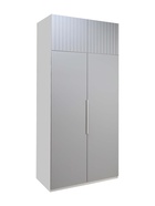 Шкаф двухстворчатый «Урбан–21», 1000×570×2200 мм, цвет белый шёлк/лайт белый софт - Фото 3