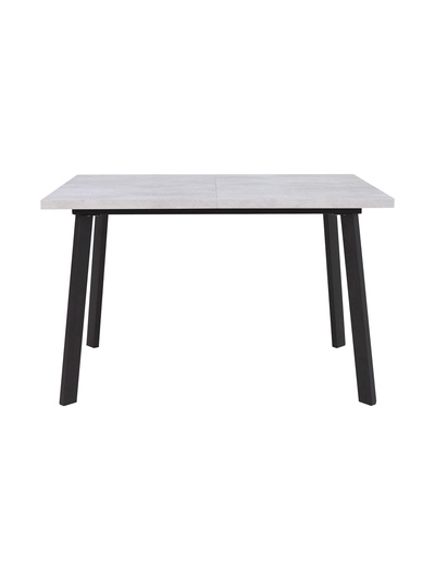 Стол кухонный раскладной «Робин», 1200(1650)×800×750 мм, цвет цемент светлый/опоры прямые чёрные