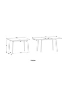 Стол кухонный раскладной Робин цемент светлый опоры прямые черные 10940439