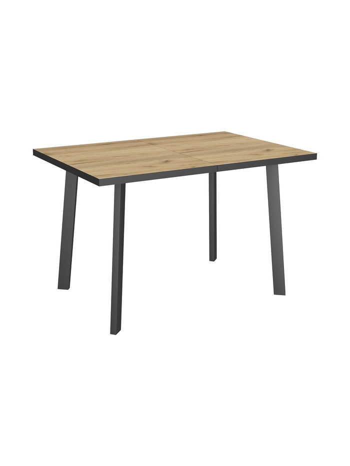 Стол кухонный раскладной «Робин», 1200(1650)×800×750 мм, цвет дуб золотистый/опоры прямые чёрные - Фото 1