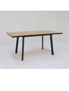 Стол кухонный раскладной «Робин», 1200(1650)×800×750 мм, цвет дуб золотистый/опоры прямые чёрные - Фото 4