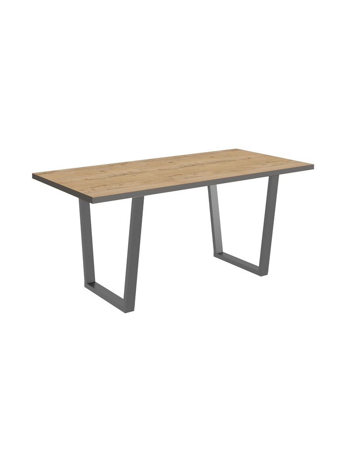 Стол кухонный раскладной «Робин»,1200(1650)×800×750 мм, цвет дуб золотистый/опоры трапеция чёрные - Фото 1