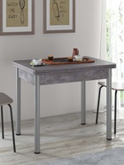 Стол-трансформер раскладной Прайм 3 Р анкор светлый опоры серые 10940446