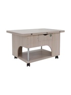 Стол трансформер раскладной «Стэп» 900×600×520 (900×1200×760) мм, ясень шимо светлый - Фото 3