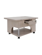 Стол трансформер раскладной «Стэп» 900×600×520 (900×1200×760) мм, ясень шимо светлый - Фото 4