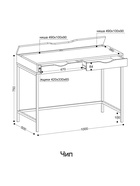 Стол письменный «Чип», 1000×500×750 мм, цвет белый шёлк - Фото 2