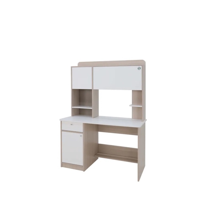 Стол компьютерный «Котофей», 1240×600×1700 мм, цвет ясень шимо светлый/белый шёлк - Фото 1