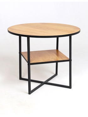 Столик кофейный «Берген – 15», 600×600×600 мм, цвет дуб крафт золотой/ чёрный