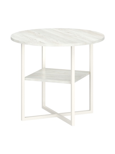 Столик кофейный «Берген – 15», 600×600×600 мм, цвет винтерберг/белый