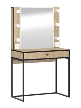 Трюмо Берген-2   дуб крафт золотой/ черный