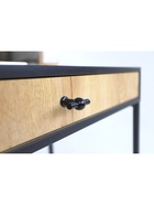 Столик туалетный с зеркалом «Берген-2», 800×450×1400 мм, цвет дуб крафт золотой, чёрный - Фото 4