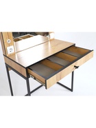 Столик туалетный с зеркалом «Берген-2», 800×450×1400 мм, цвет дуб крафт золотой, чёрный - Фото 8