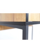 Столик туалетный с зеркалом «Берген-2», 800×450×1400 мм, цвет дуб крафт золотой, чёрный - Фото 9