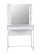 Столик туалетный с зеркалом «Берген–2», 800×450×1400 мм, винтерберг, белый - Фото 3
