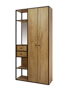 Прихожая «Берген – 5», 970×350×2000 мм, цвет дуб крафт золотой/чёрный - Фото 3