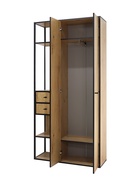 Прихожая «Берген – 5», 970×350×2000 мм, цвет дуб крафт золотой/чёрный - Фото 4