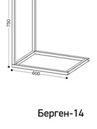 Столик придиванный «Берген – 14», 600×750 мм, цвет дуб крафт золотой/чёрный - Фото 2
