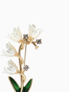 УЦЕНКА Брошь «Цветы Ландышей», цвет бело-зелёный в золоте 10986395