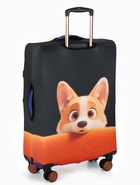 Чехол для чемодана «Корги», 24", чёрный - Фото 3