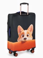 Чехол для чемодана «Корги», 28", чёрный - Фото 3