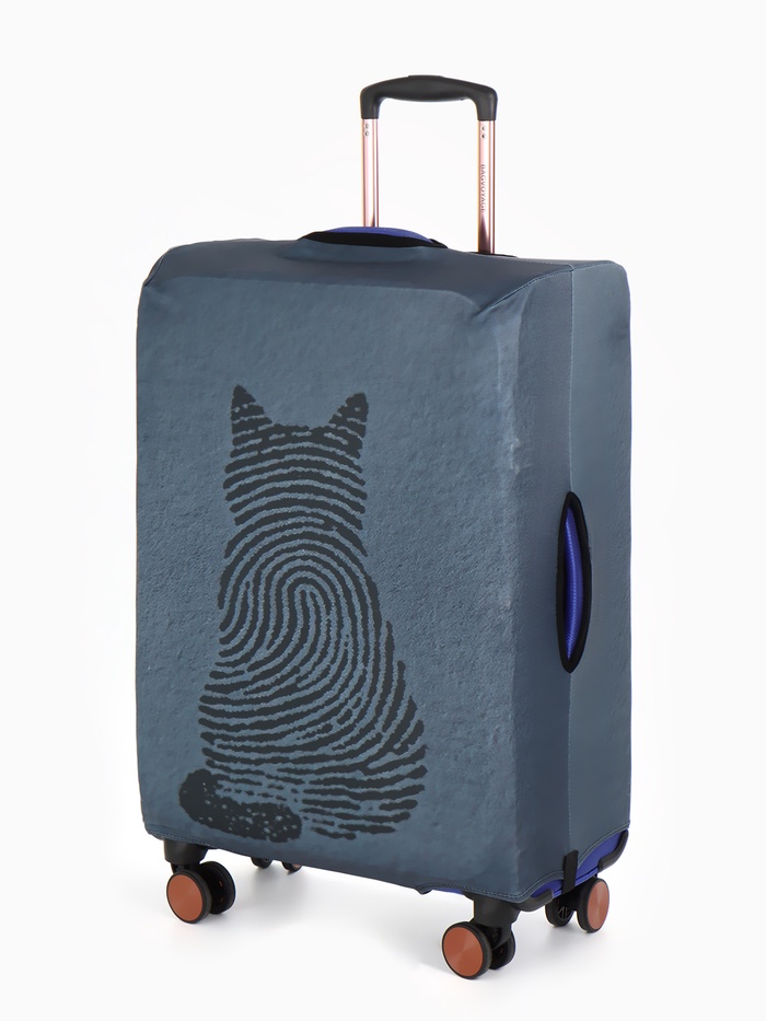 Чехол для чемодана «Кот», 24", синий - Фото 1