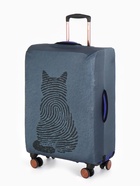 Чехол для чемодана «Кот», 24", синий - Фото 2