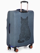 Чехол для чемодана «Кот», 24", синий - Фото 3