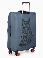 Чехол для чемодана «Кот», 28", синий - Фото 3