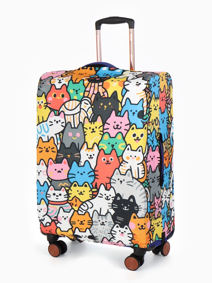 Чехол для чемодана «Котики», 20", разноцветный - Фото 1