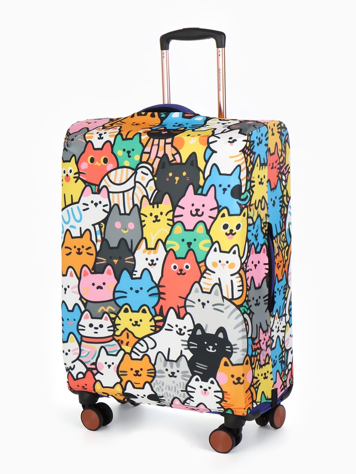 Чехол для чемодана «Котики», 24", разноцветный - Фото 1