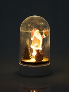 УЦЕНКА Фигура светодиодная под куполом «Дед мороз с подарками» 6×6×9.5 см, 1 LED, от батареек LR1130×3, свечение тёплое белое 10986396