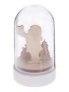 УЦЕНКА Фигура светодиодная под куполом «Дед мороз с подарками» 6×6×9.5 см, 1 LED, от батареек LR1130×3, свечение тёплое белое 10986396