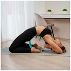 УЦЕНКА Йога-колесо Sangh «Лотос», 30.5×12 см, цвет мятный, чёрный - Фото 4