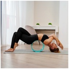 УЦЕНКА Йога-колесо Sangh «Лотос», 30.5×12 см, цвет мятный, чёрный - Фото 5