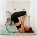 УЦЕНКА Йога-колесо Sangh «Лотос», 30.5×12 см, цвет мятный, чёрный - Фото 8
