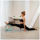 УЦЕНКА Йога-колесо Sangh «Лотос», 30.5×12 см, цвет мятный, чёрный - Фото 9