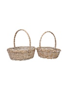 УЦЕНКА Корзина плетёная для хранения, ива, овальная, бежевая, набор 3 шт. 10986509