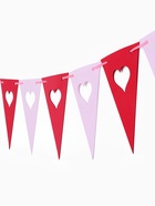 Гирлянда-флажки на ленте «Сердечки», 2,5 м - Фото 2