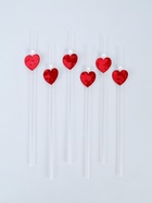 Трубочки для коктейлей «Сердечки», 6 шт - Фото 1