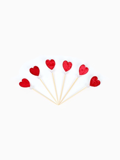 Шпажки для канапе «Сердечки», 6 шт
