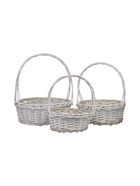 УЦЕНКА Набор корзин (ива), 37×30 H=15 HH35 b31×25, 31×26 H=13 HH30 b26×21, 26×22 H=12 HH26.3 шт., бел.1 10986511