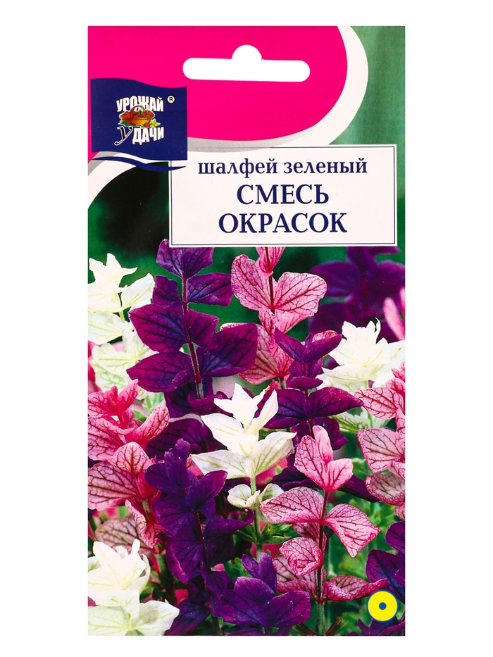 Семена цветов Шалфей зеленый Смесь окрасок 0,2 г. - Фото 1