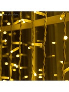 УЦЕНКА Гирлянда «Занавес» 2×6 м, IP65, УМС, белая нить каучук, 1000 LED, свечение тёплое белое, 220 В - Фото 4