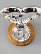 УЦЕНКА Подсвечник керамика на 1 свечу «Два сердца» серебро 11×8×12.5 см - Фото 6