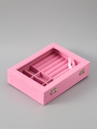 УЦЕНКА Шкатулка бархат для украшений «Розовая пастила» 4.5×20×15 см - Фото 4