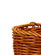 Корзина плетёная для хранения, 29×16×16 см, ручка h=17 см, пластиковая, коричневая - фото 68976907