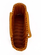 Корзина плетёная для хранения, 29×16×16 см, ручка h=17 см, пластиковая, коричневая - фото 68976910