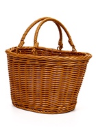 Корзина плетёная для хранения, 25×19×15 см, ручка h=17 см, пластиковая, коричневая - фото 68976911